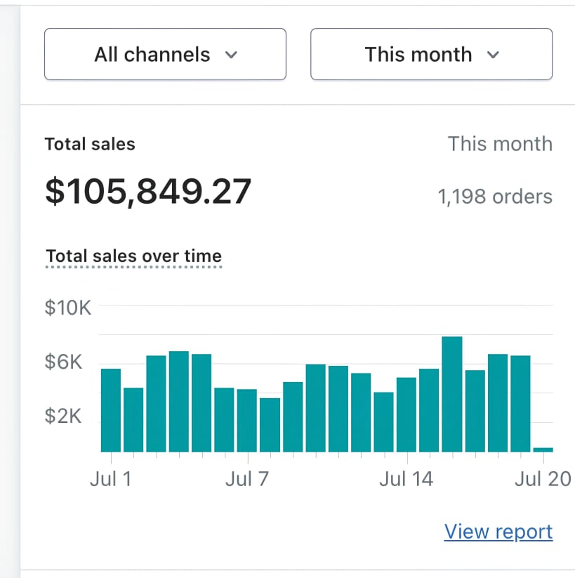 Free Bonus #2: Shopify Sales Dashboard